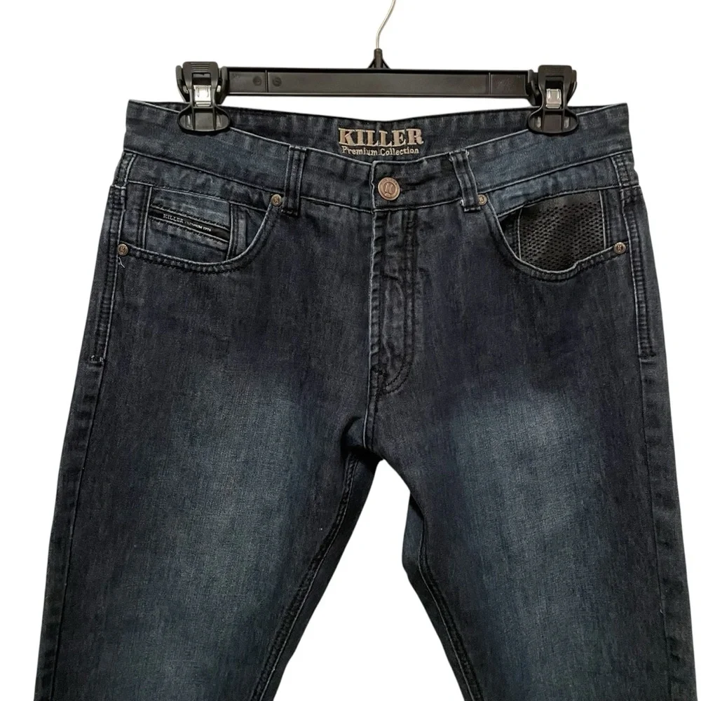 Killer Jeans 1976 Straight Leg Blue Men's Size 36x31 Premium Denim Dark Wash